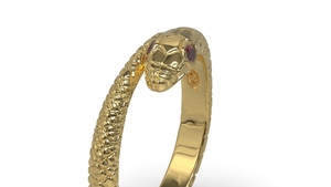 Gouden ring Snake, Slang, Serpent, Model FR80